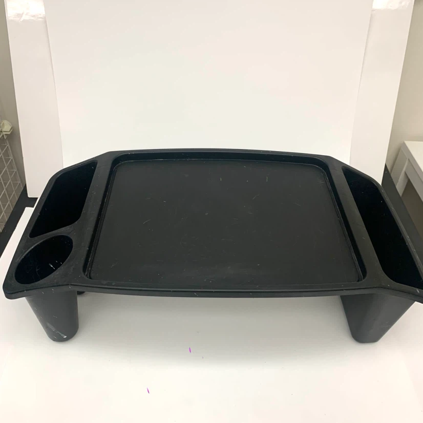 Black Bedside Tray Organizer