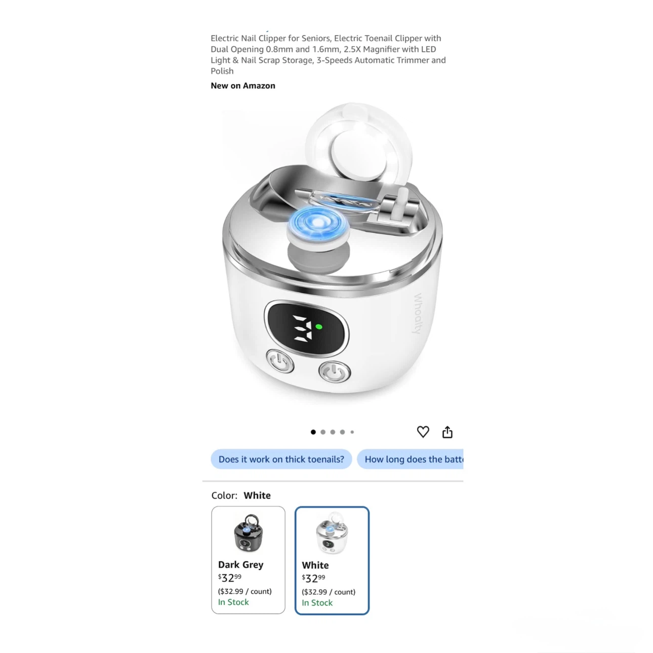 Brand new Electric Nail Clipper for Seniors