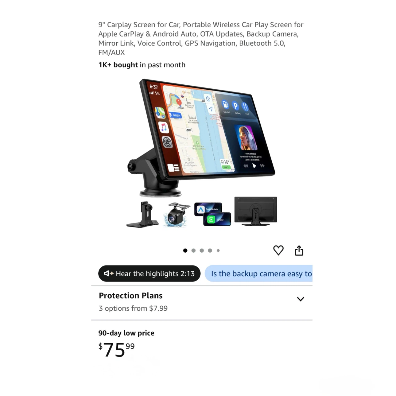 Brand new 9" Carplay Screen for Car