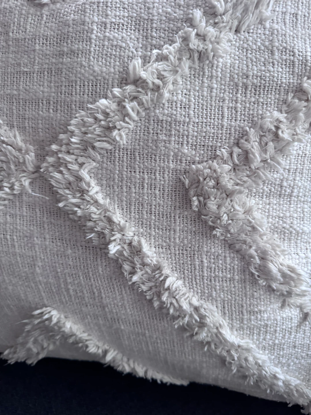Set of Two Cream Textured Throw Cushions - photo 3