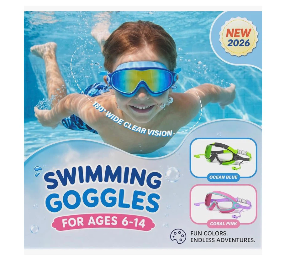 Brand new 3 Pack Swim Goggles Kids Swimming - photo 3