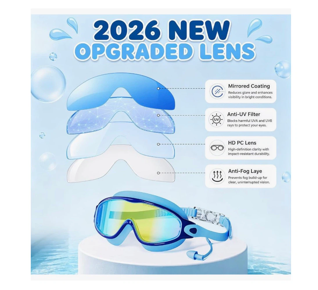 Brand new 3 Pack Swim Goggles Kids Swimming - photo 4