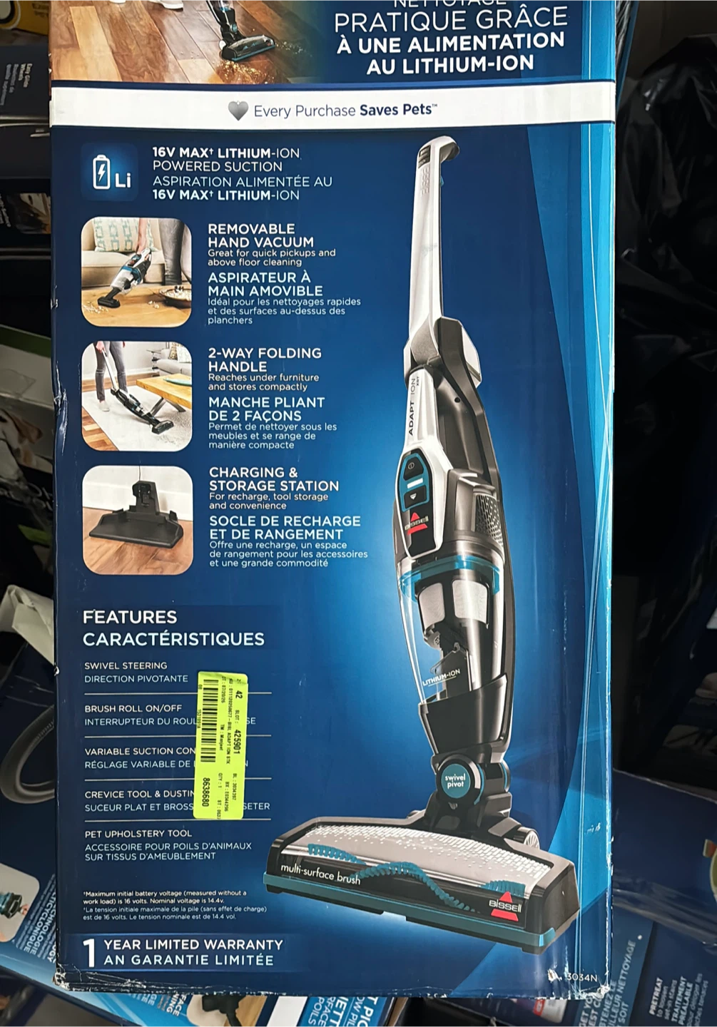 Bissell Adapt Ion 16V Pet Cordless Vacuum