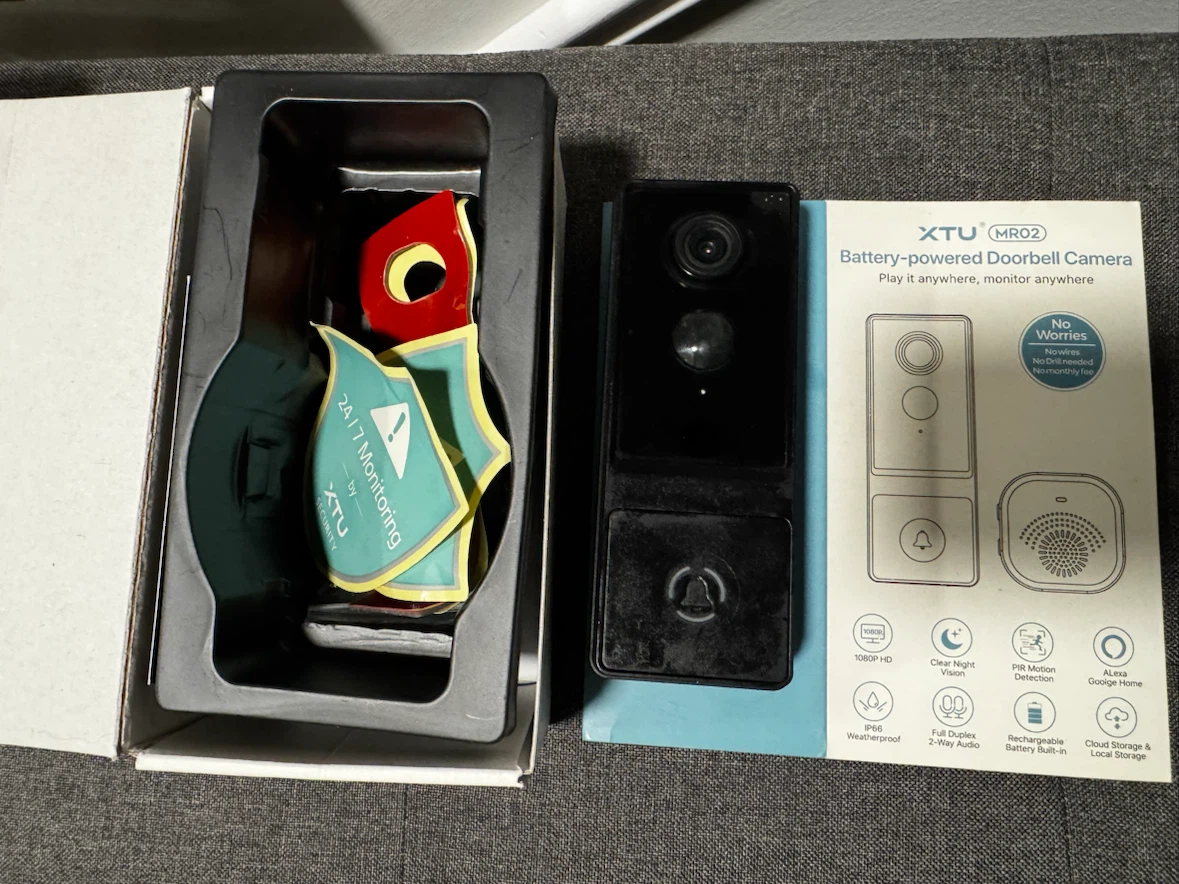 XTU MR02 Battery-Powered Video Doorbell - photo 3