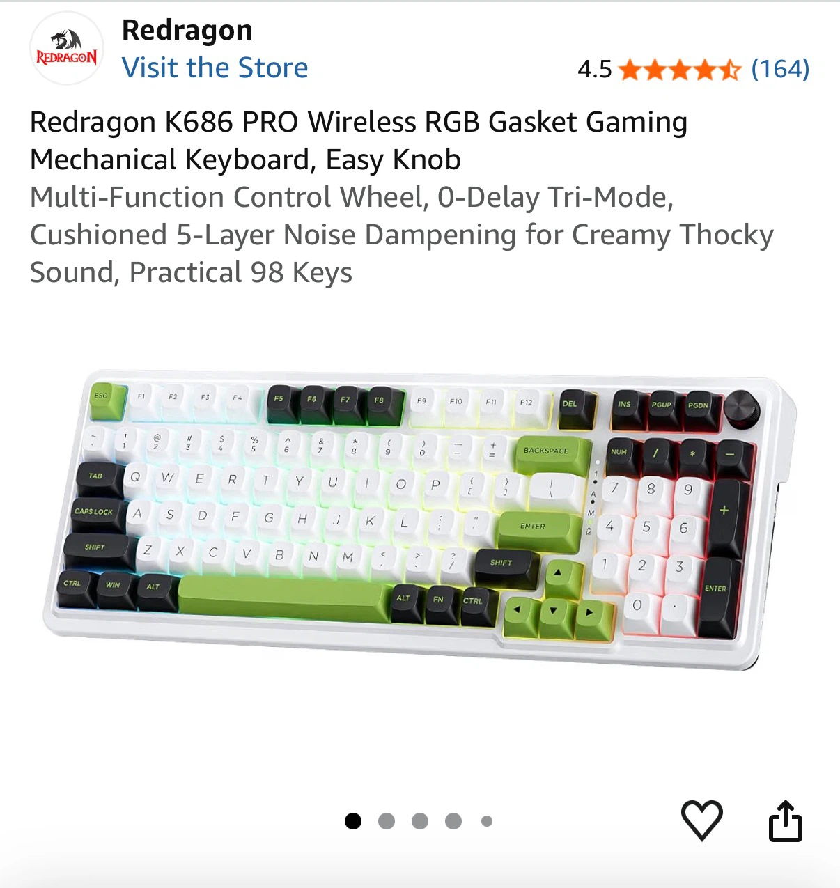 Redragon K686 PRO Wireless RGB Mechanical Keyboard