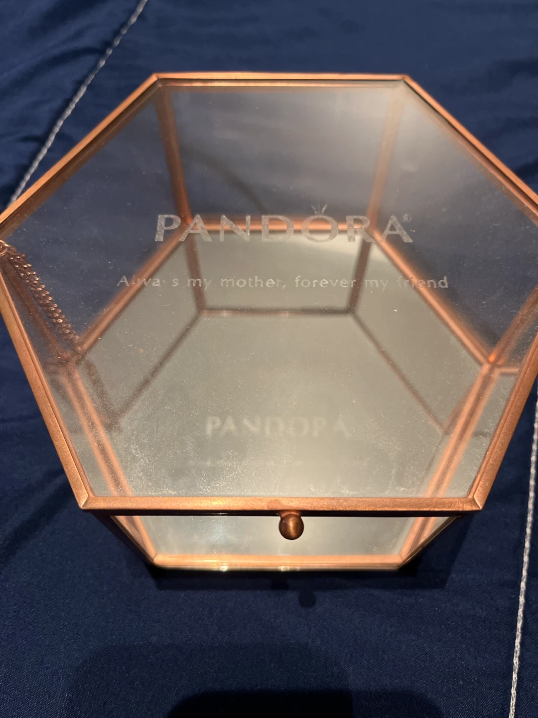 Pandora Hexagonal Glass Jewellery Box