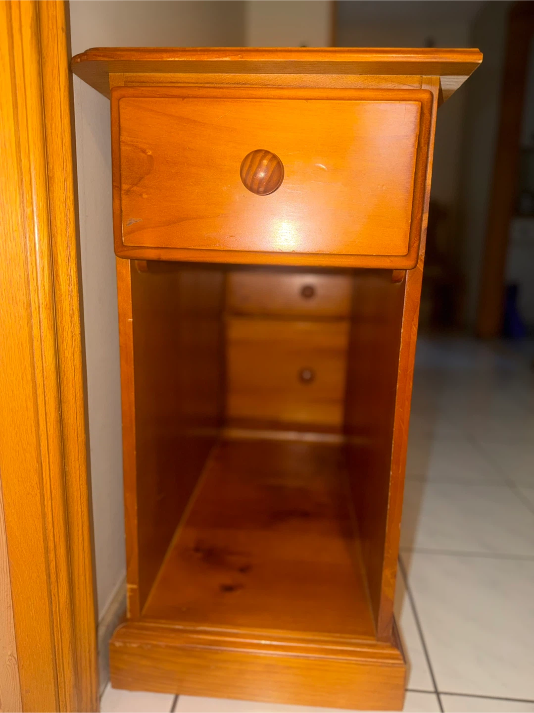 Wooden Three-Drawer Filing Cabinet - photo 2