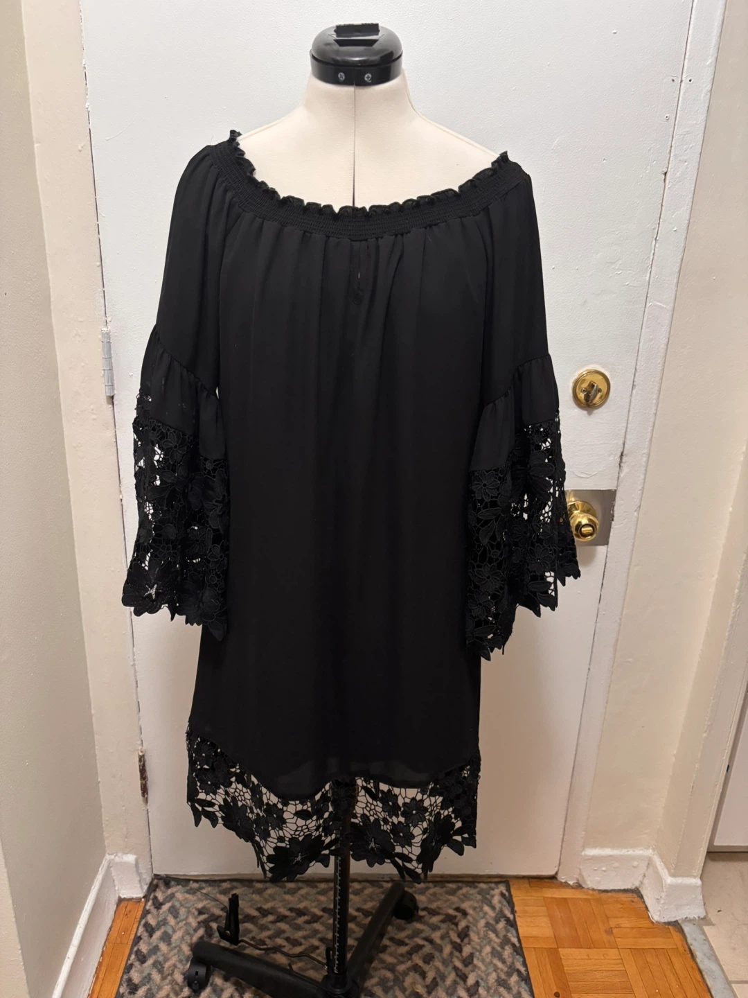 Joseph Ribkoff Black Off-Shoulder Dress