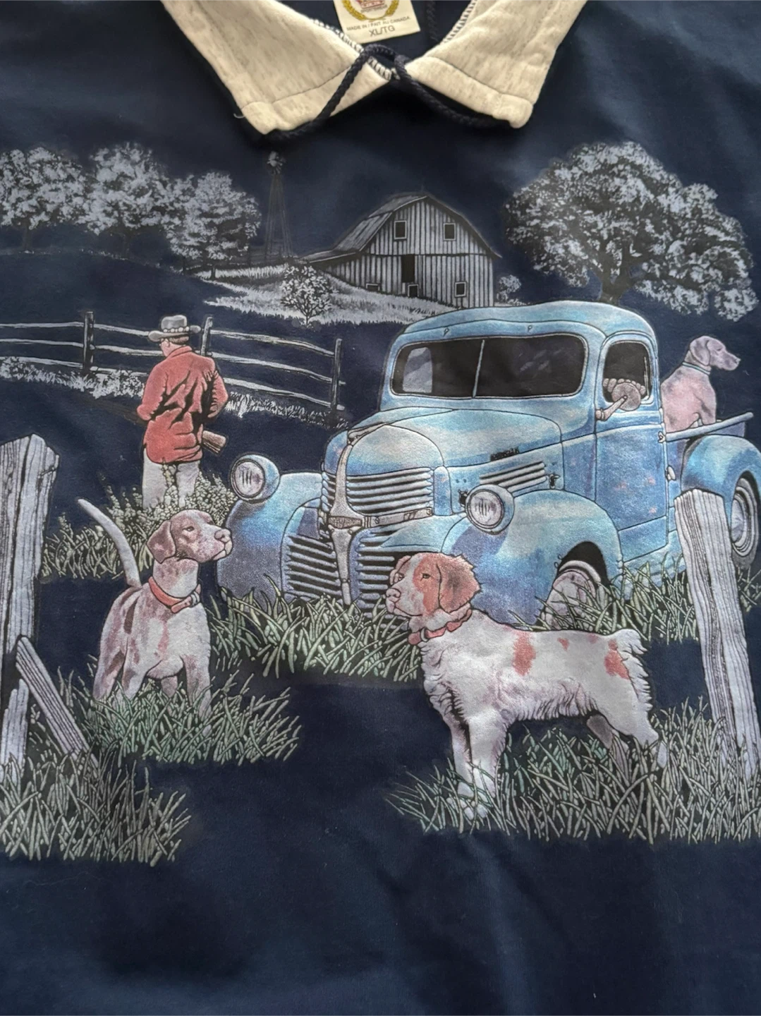 J&R Sportswear Vintage Country Scene Sweatshirt XL