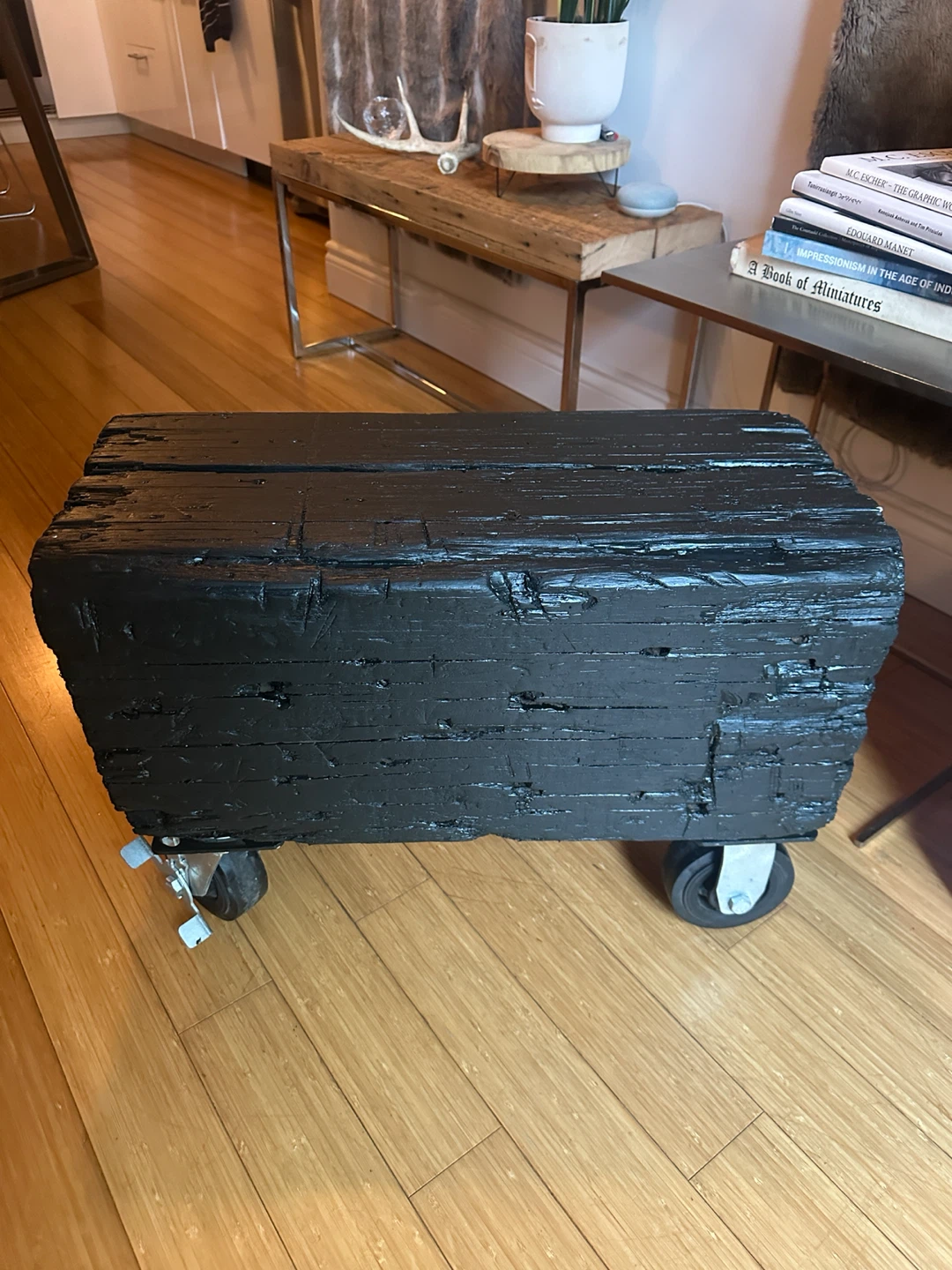 VINTAGE BARN BEAM RECLAIMED WOOD BENCH SEAT / COFFEE TABLE - photo 4