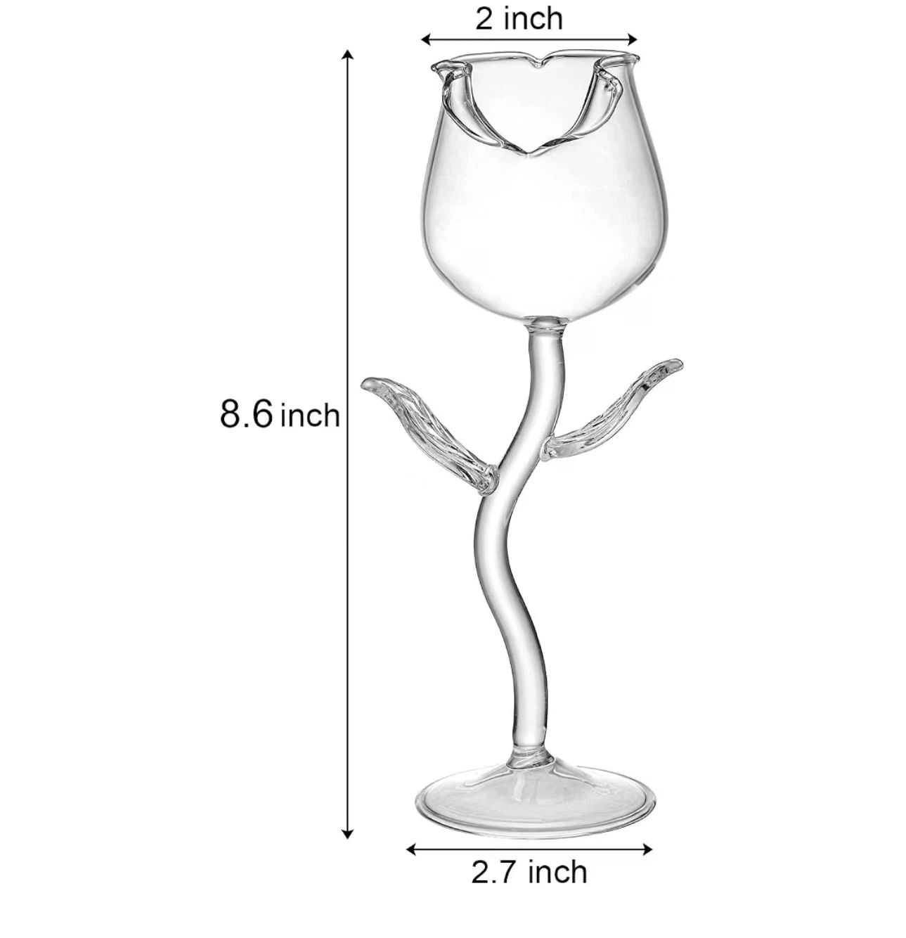 Wine glasses Rose shaped - photo 4