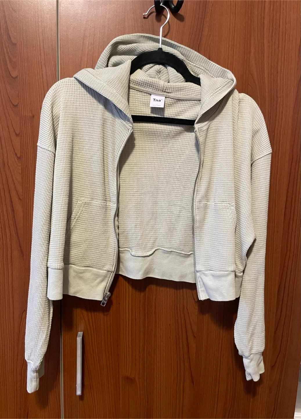 Tna Waffle Knit Zip-Up Hoodie - photo 3