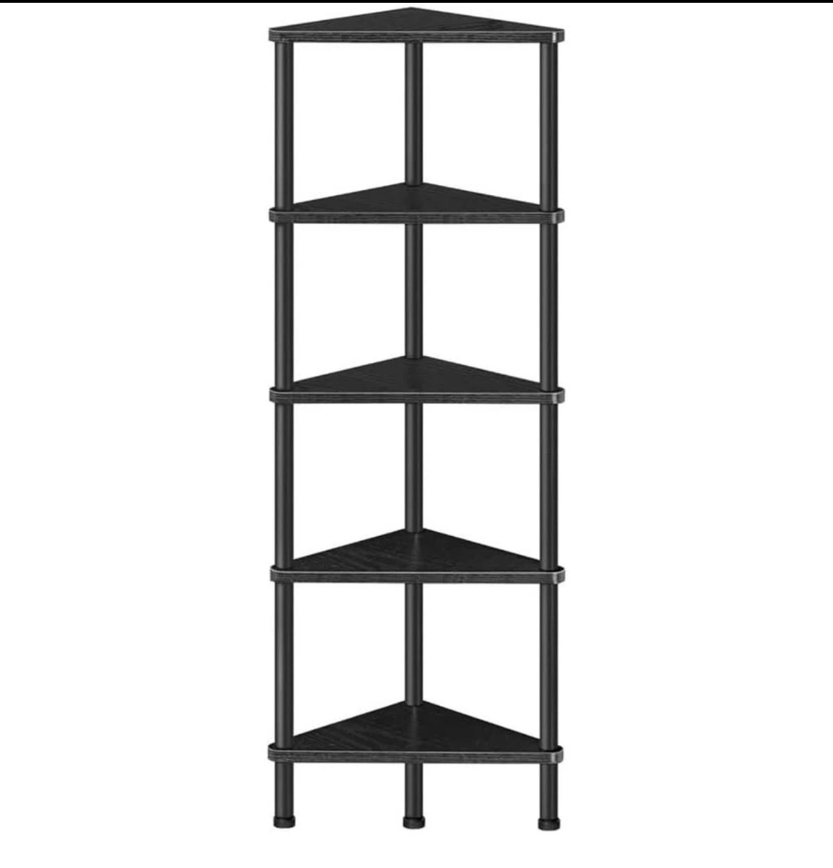 5-Tier Black Corner Shelf Unit - photo 4