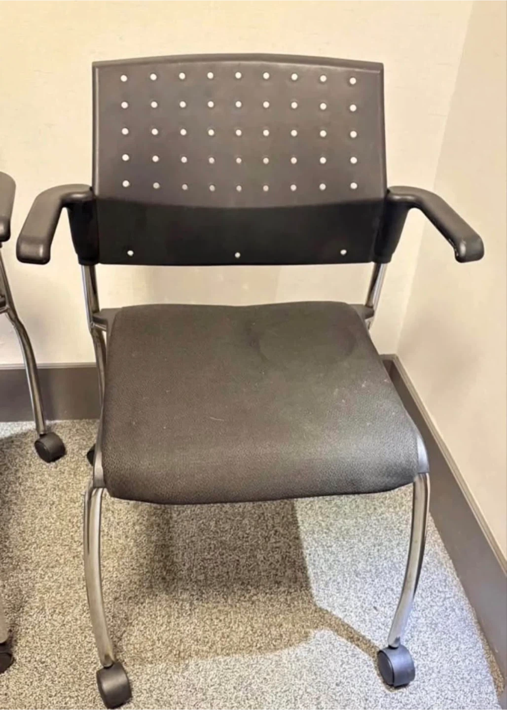 Set of 3 Black Office Chairs - photo 4