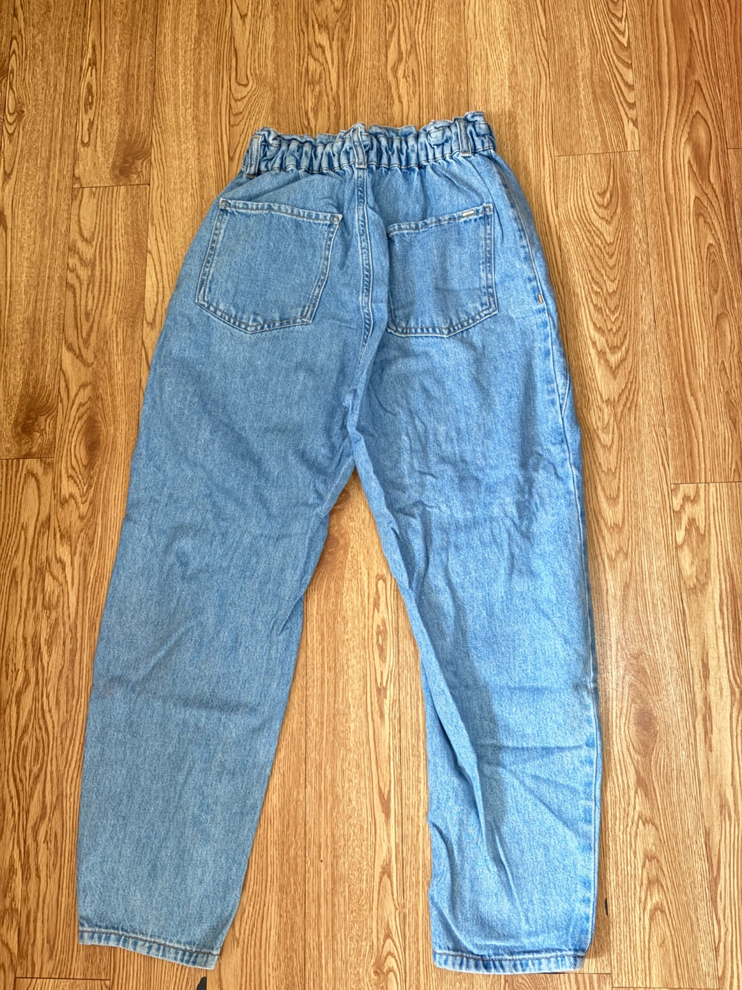 Zara Elastic Waist Denim Jeans - photo 2