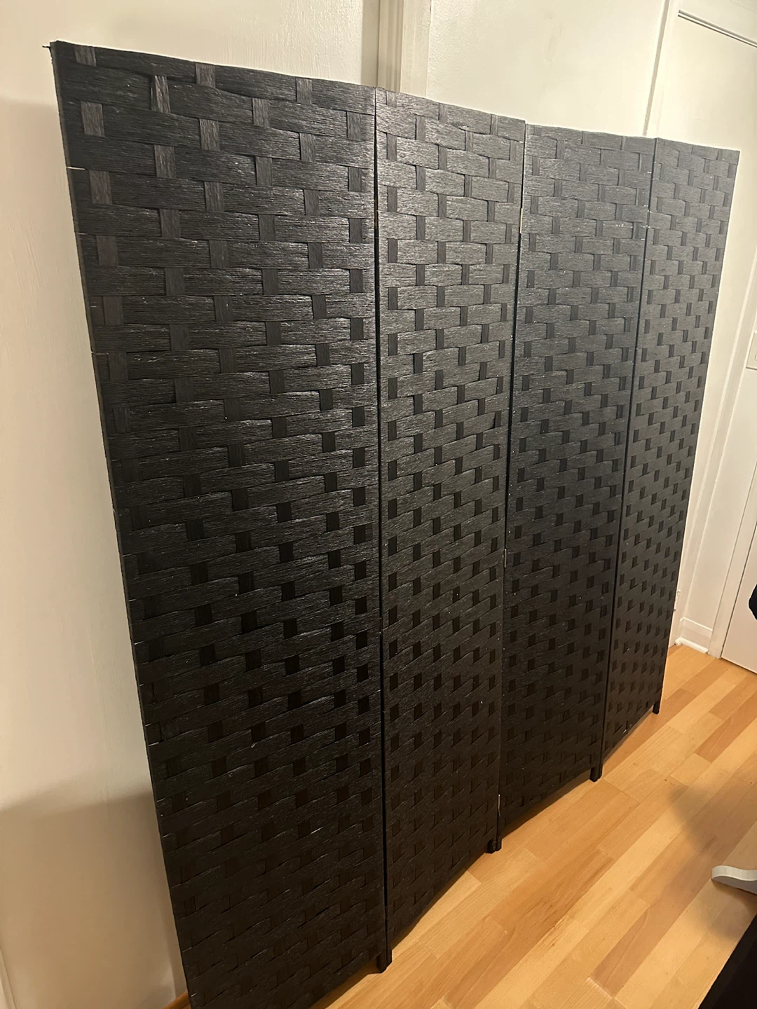 Room Divider - 6Ft - 4 panels - Black