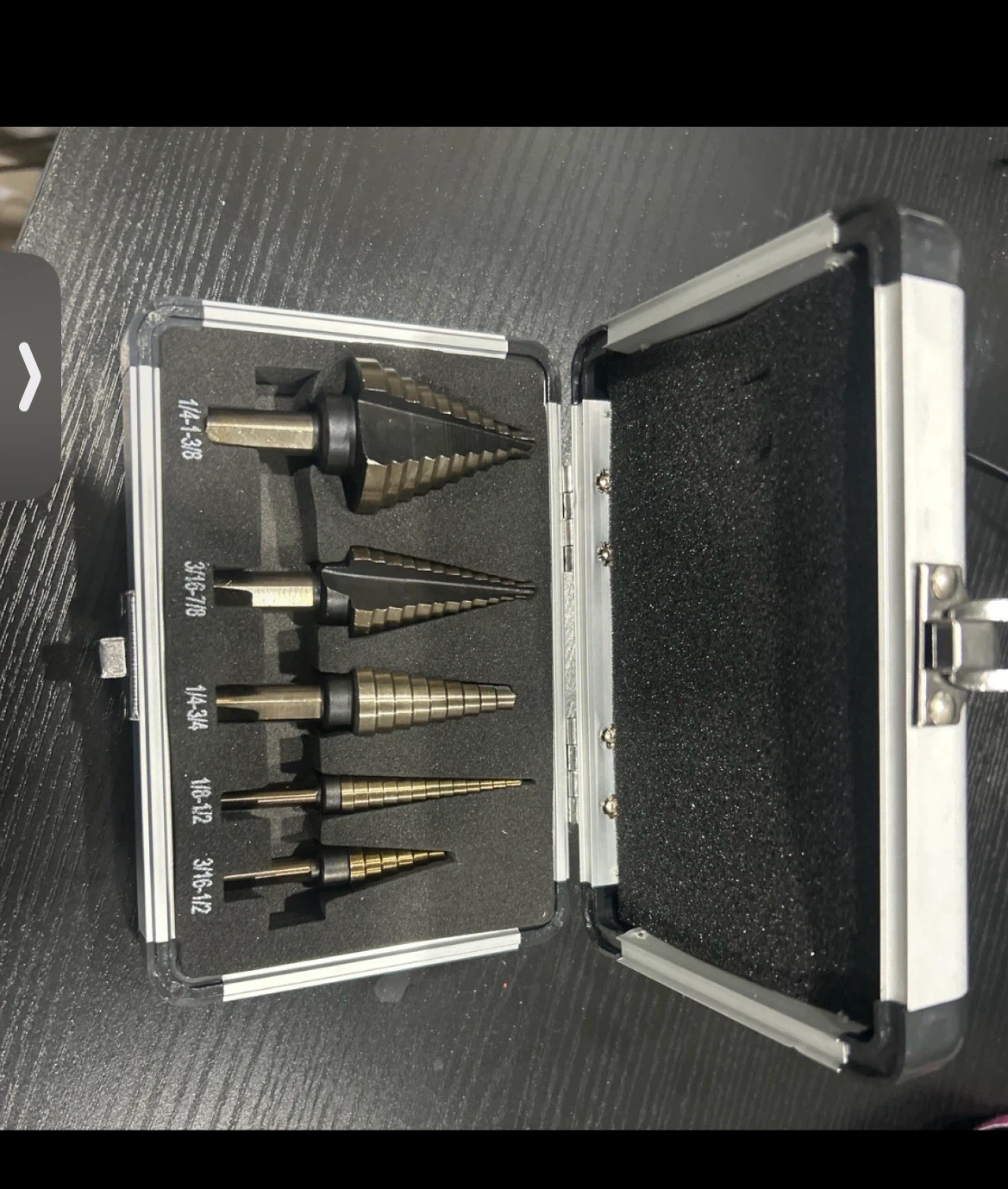 5-Piece HSS Step Drill Bit Set