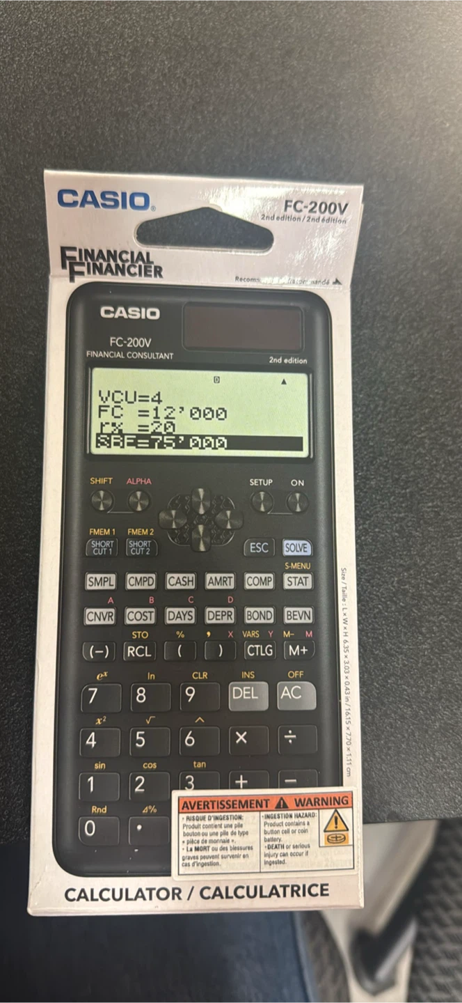 Casio FC-200V Financial Consultant 2nd Edition Calculator