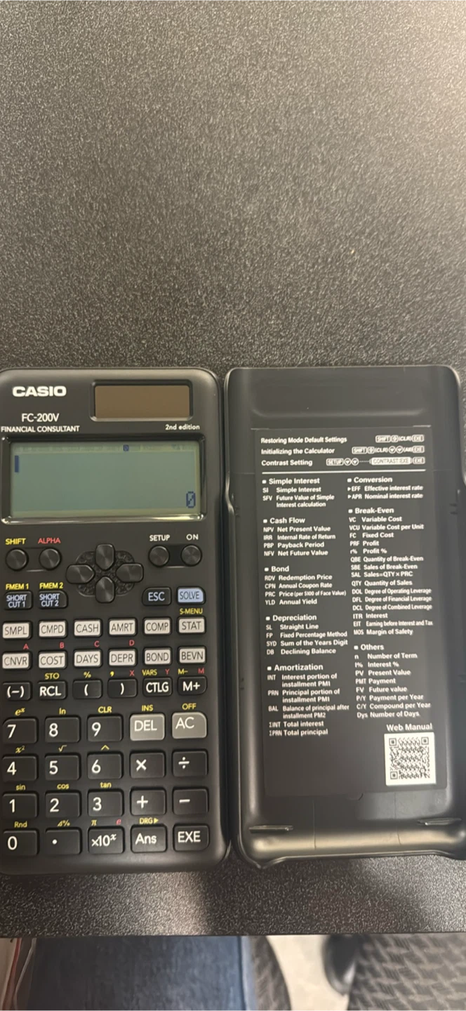 Casio FC-200V Financial Consultant 2nd Edition Calculator - photo 2