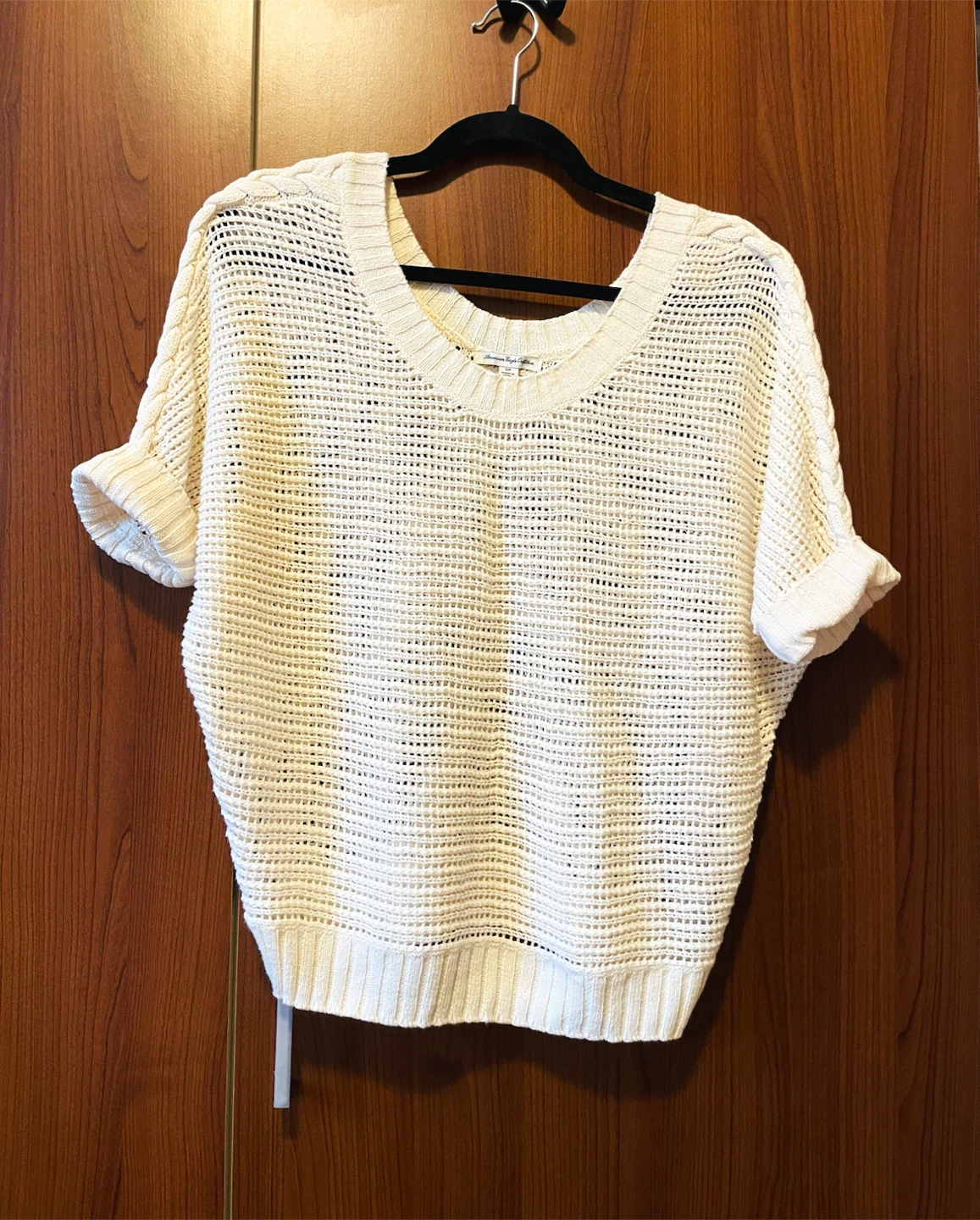 American Eagle Cream Knit Sweater