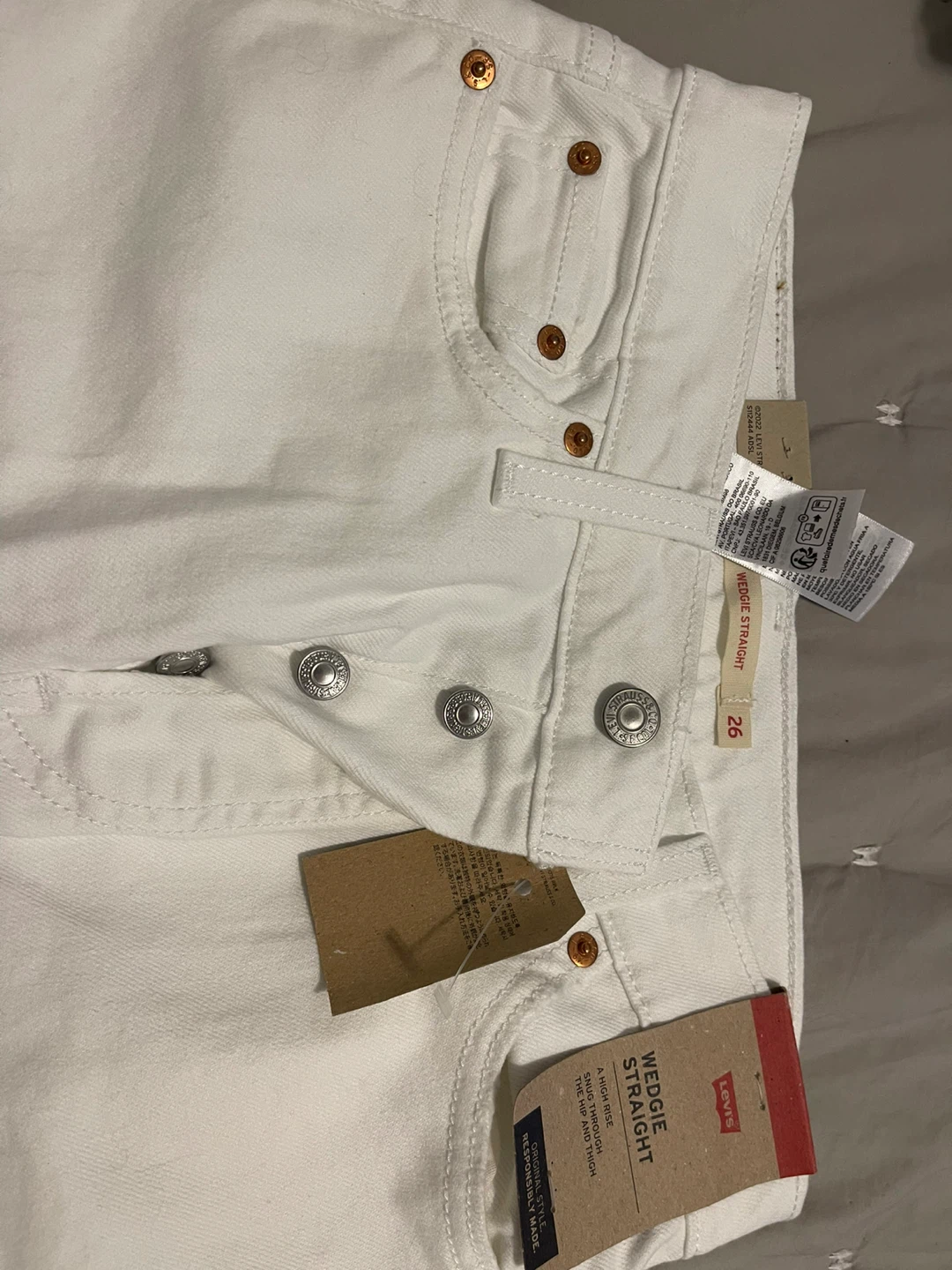 NWT Levi's Wedgie Straight Jeans W26 L28 - photo 3
