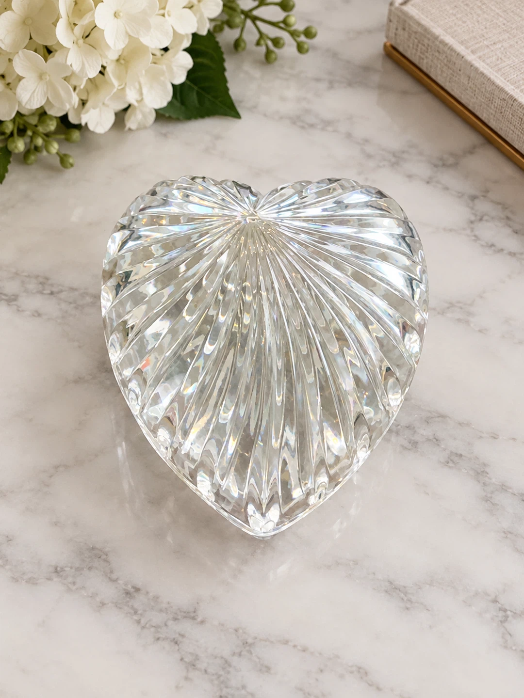Vintage Clear Crystal Heart-Shaped Dish – Cut Glass - photo 2