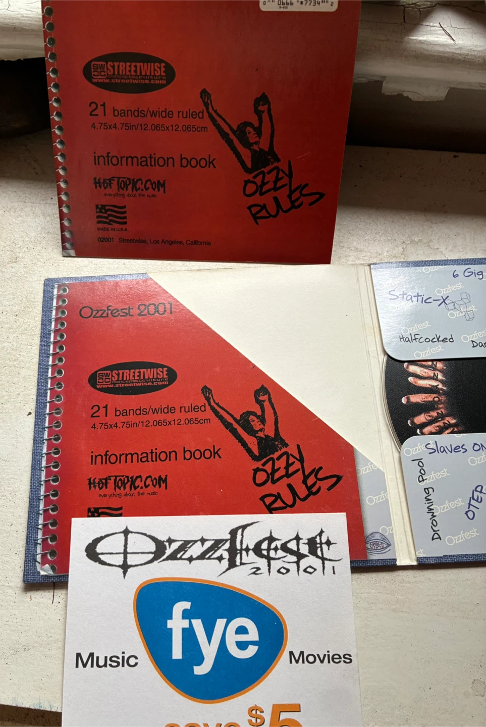 Ozzfest 2001 Streetwise Summer Sampler CD Original Promo Book - photo 5