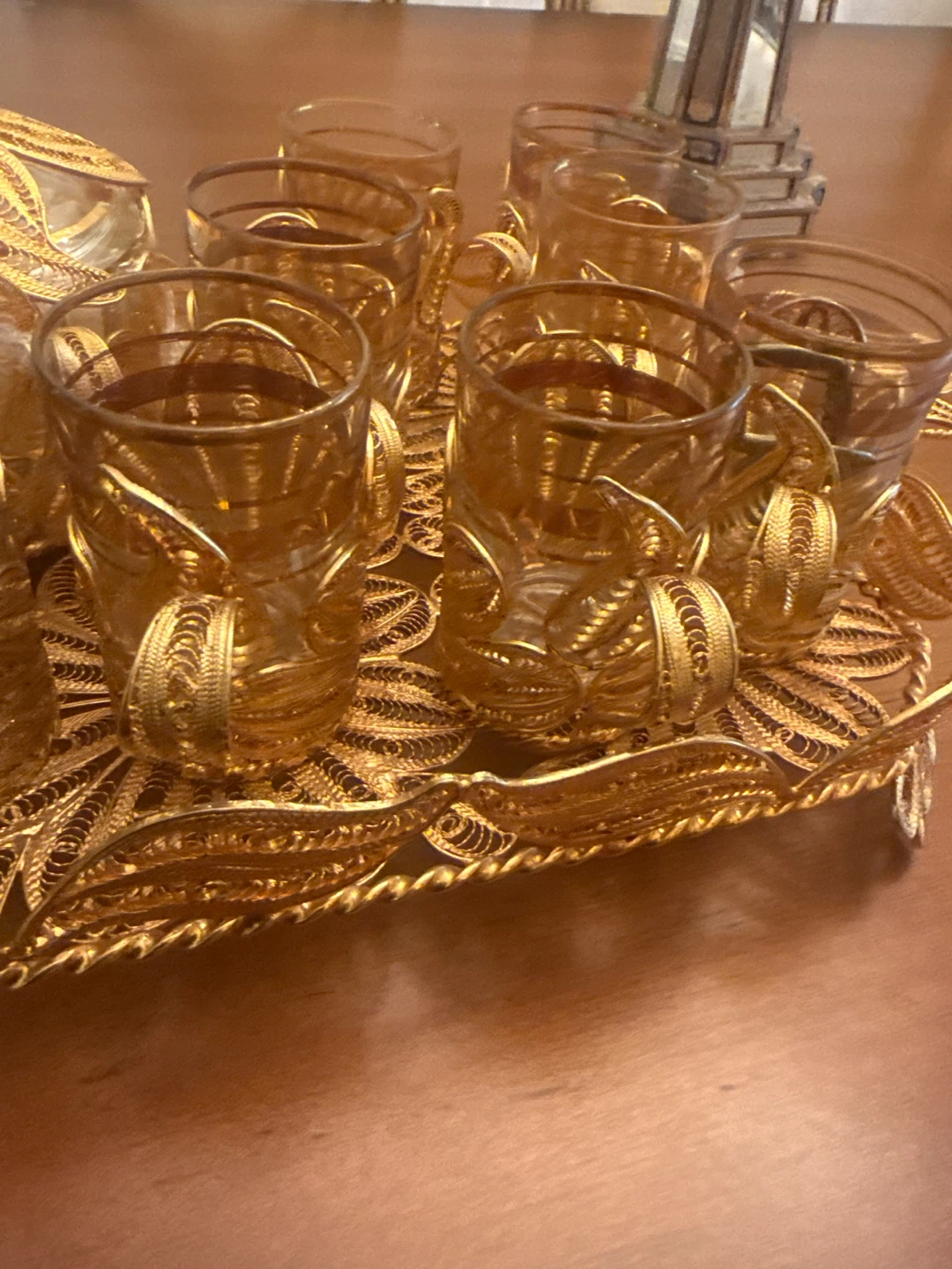 Gold-Tone Decorative Tea and Serving Set - photo 2