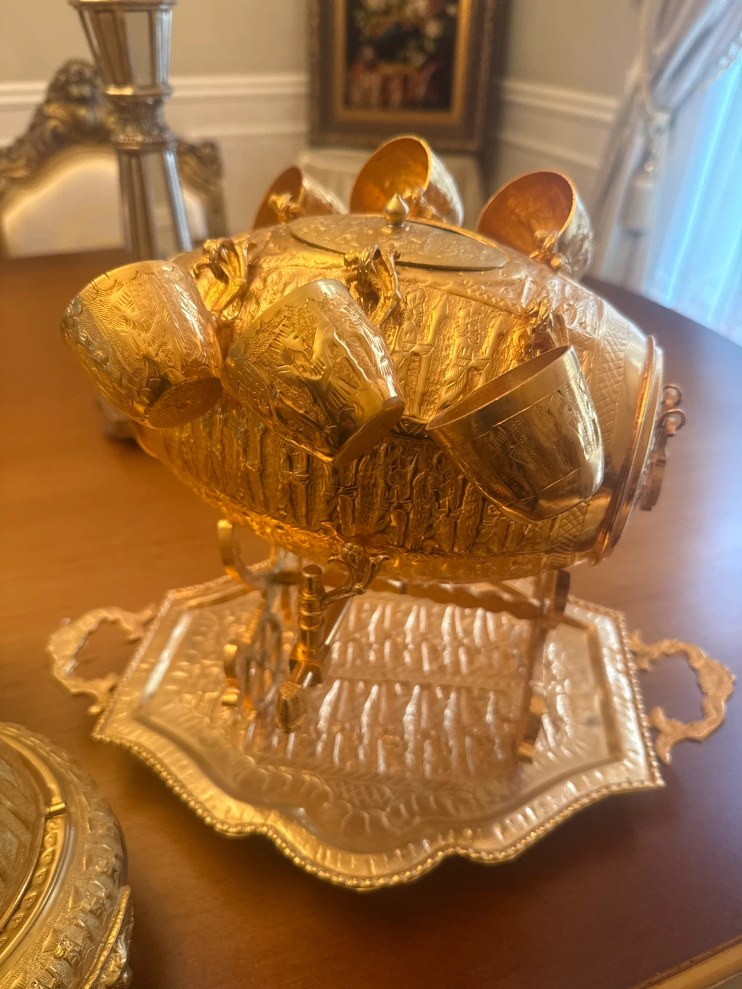 Vintage Brass Decorative Drink Set and Bowls - photo 2