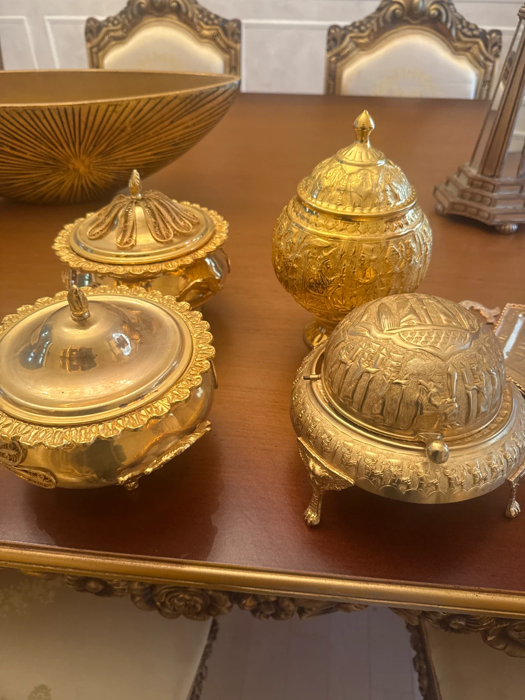 Vintage Brass Decorative Drink Set and Bowls - photo 3