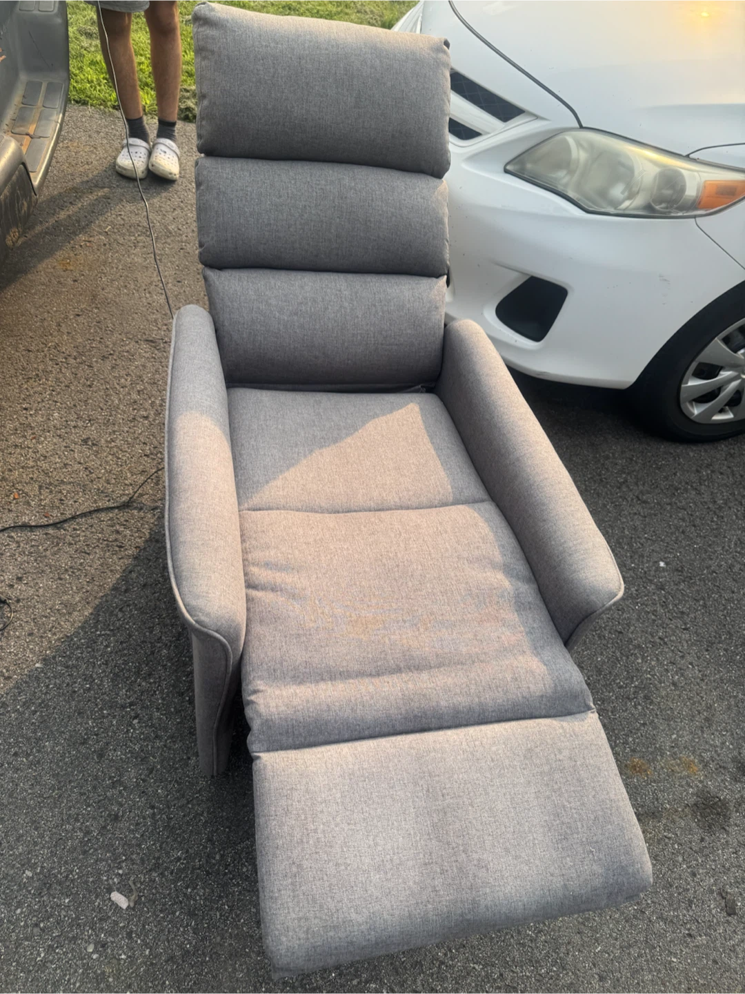 Grey electric Power Lift Recliner - photo 4