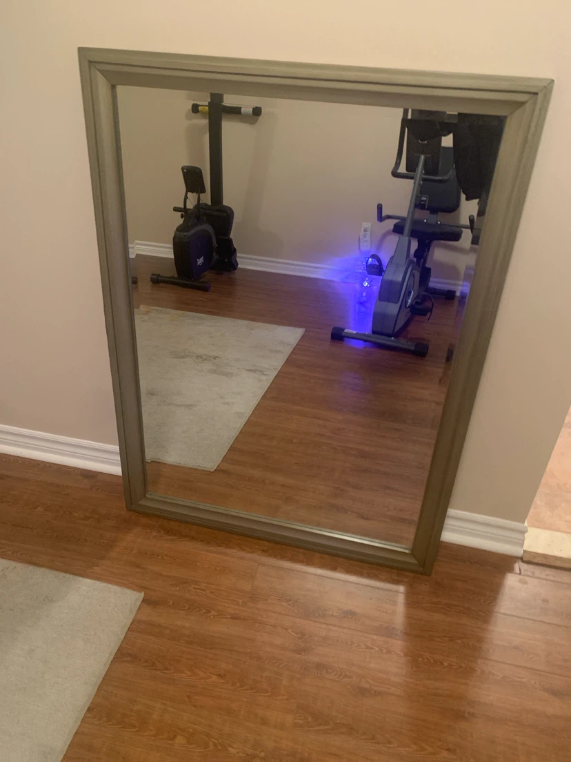 Large Wall Mirror with light olive  Frame
