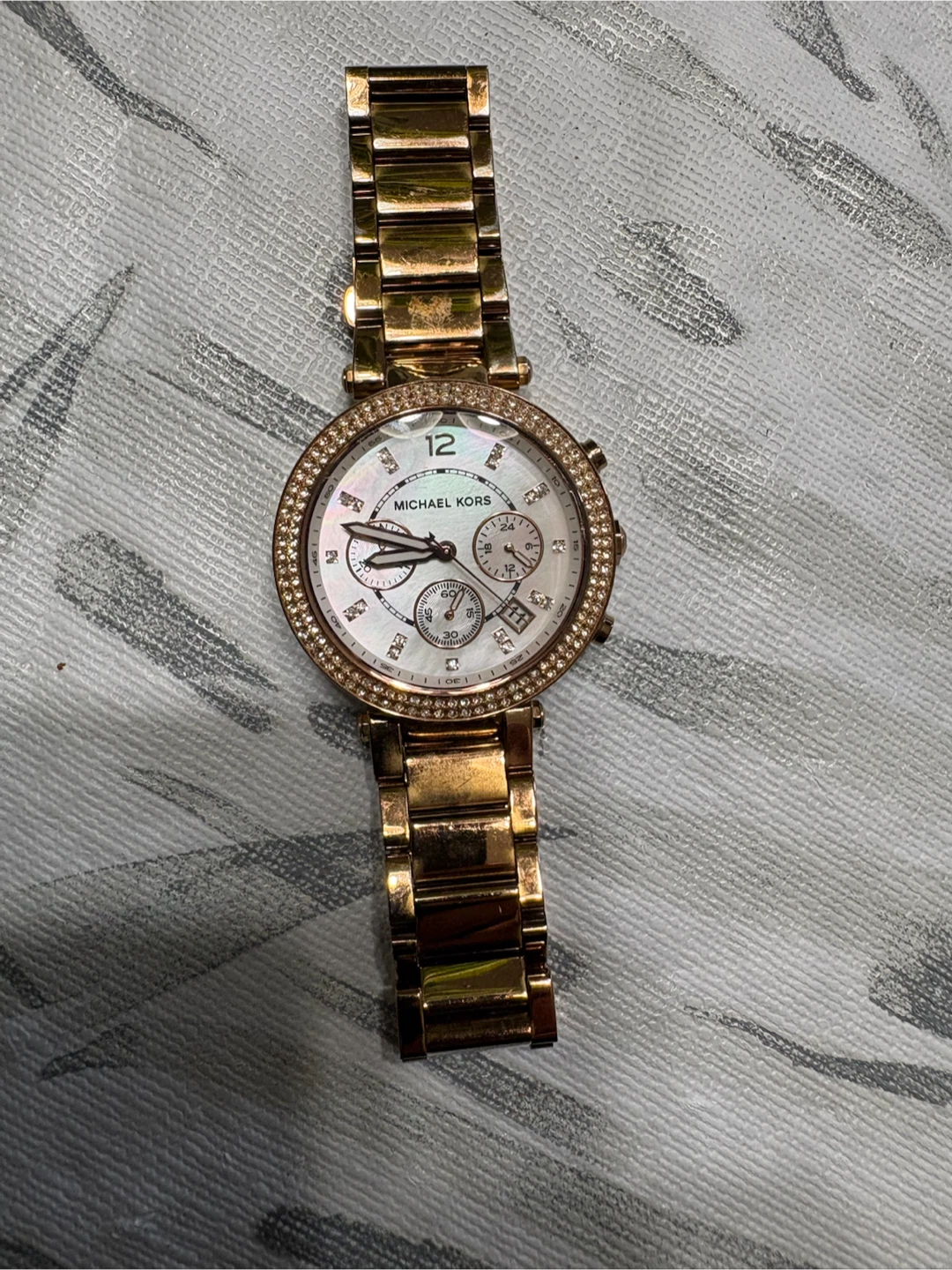 Michael Kors Rose Gold Tone Chronograph Watch