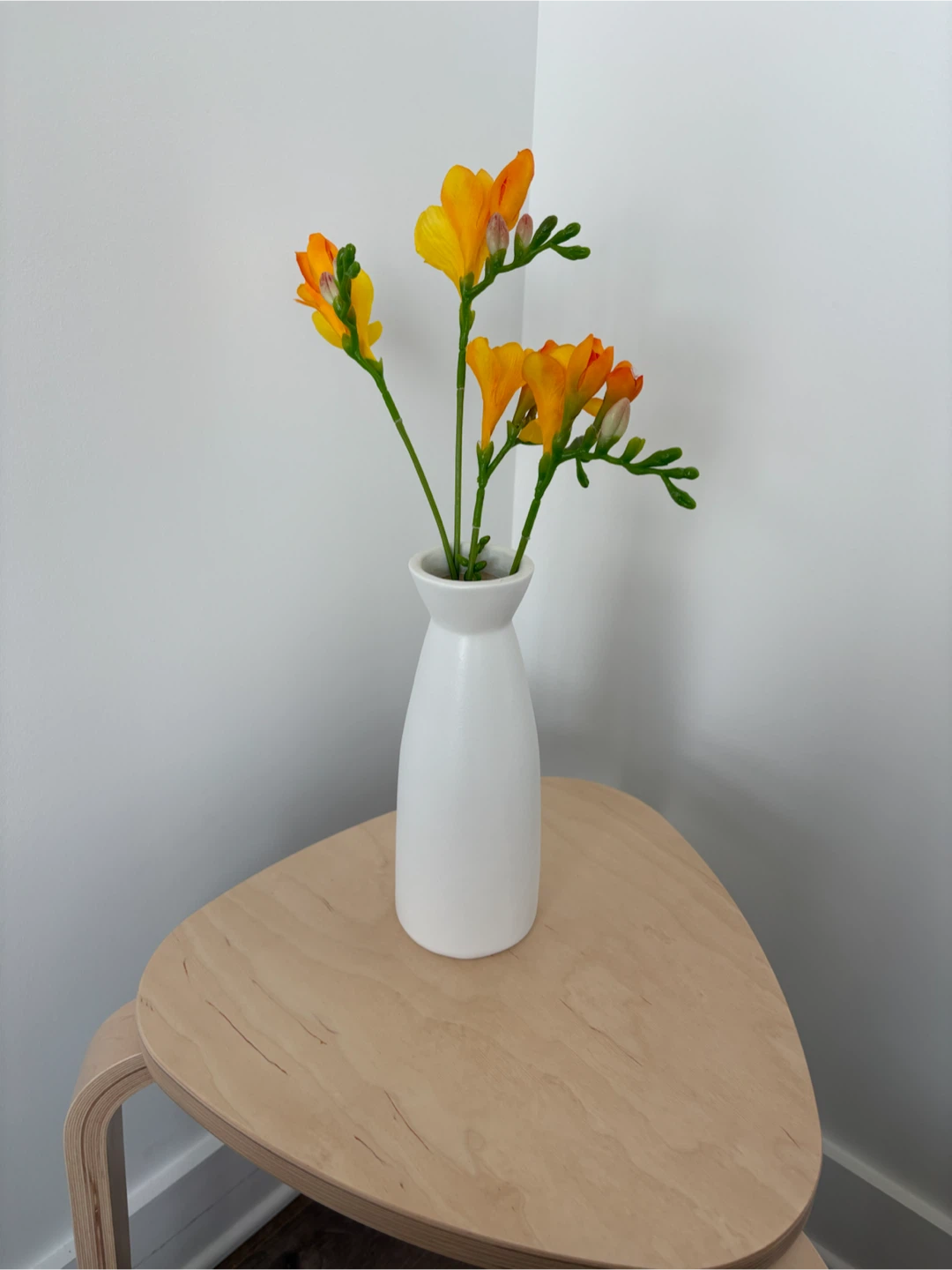 Artificial flowers & vase