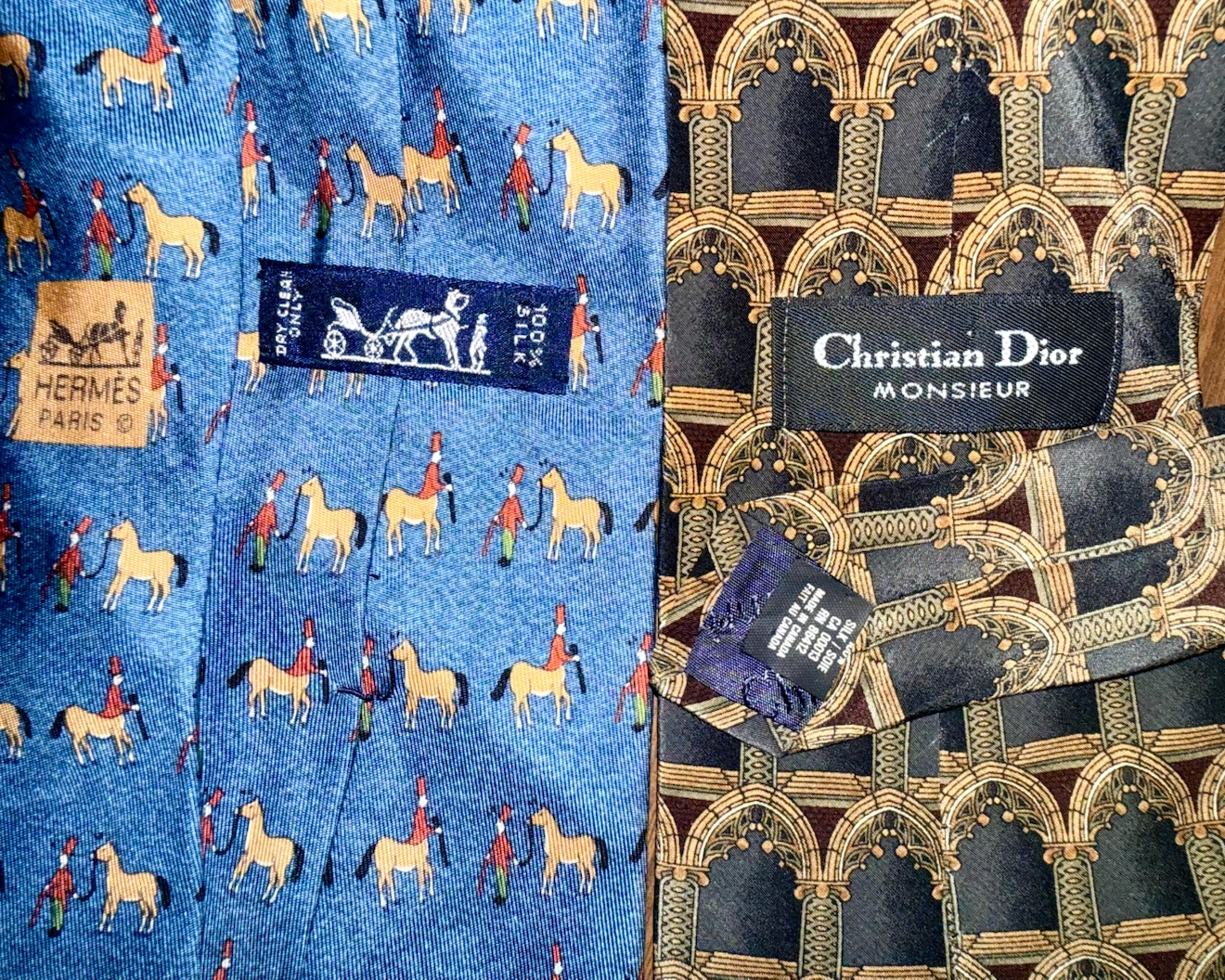 Hermès Paris + Christian Dior | Silk Ties — Designer Bundle - photo 2