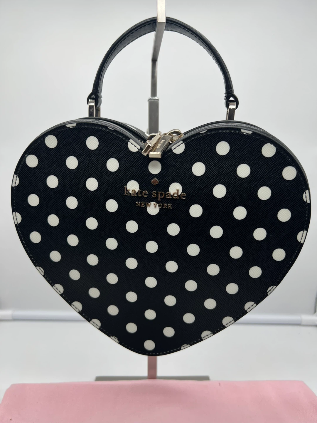 New Kate Spade Love Shack Heart Polka Dot Bag - photo 2