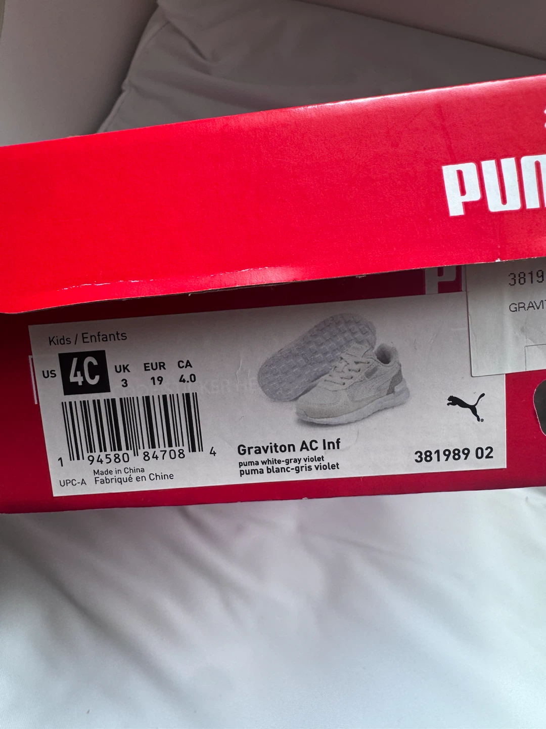 Puma Graviton AC Inf Sneakers Size 4C - photo 3