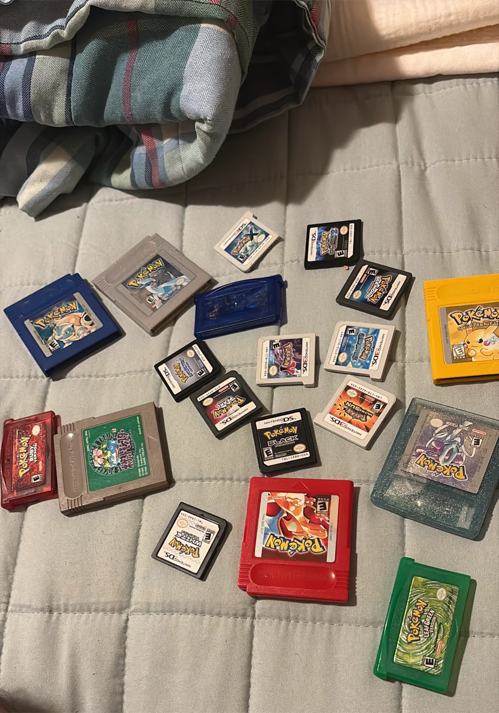 Collection of Assorted Pokemon Game Cartridges