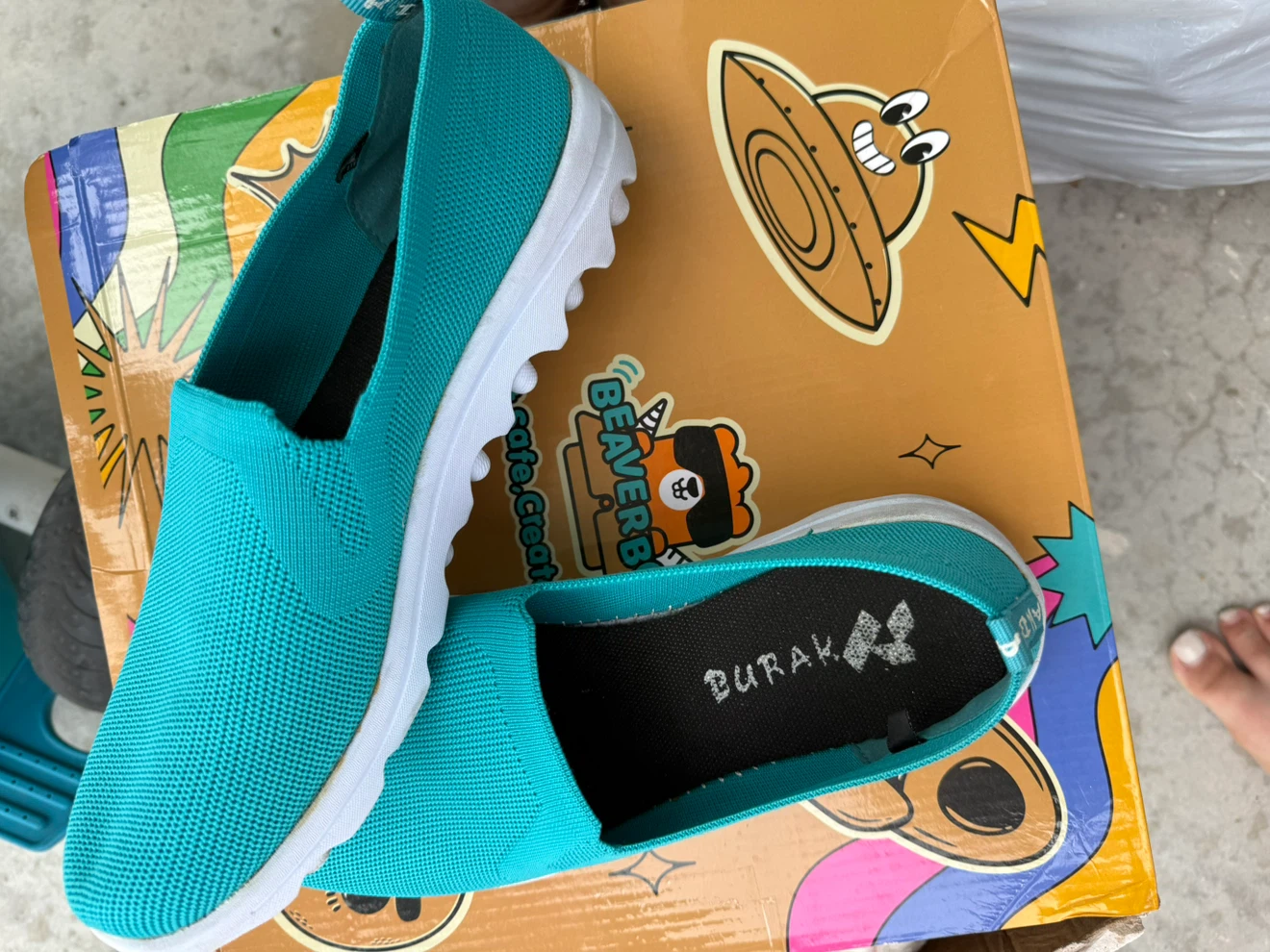 Burak Turquoise Slip-on Shoes - photo 2