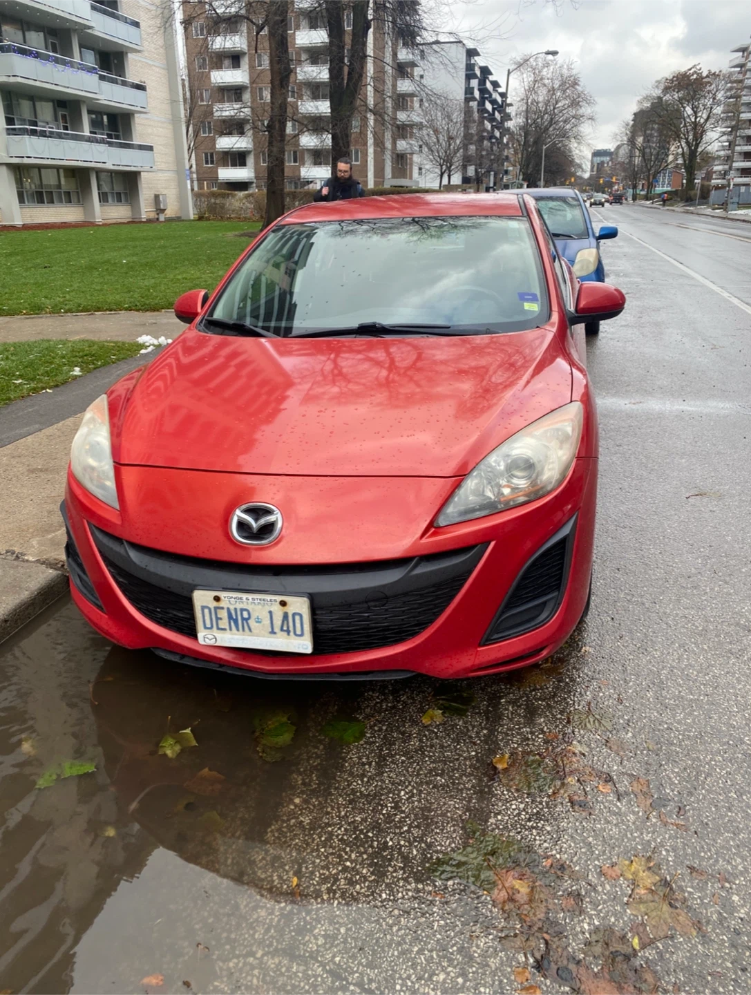 Red Mazda 3 2011 Sedan