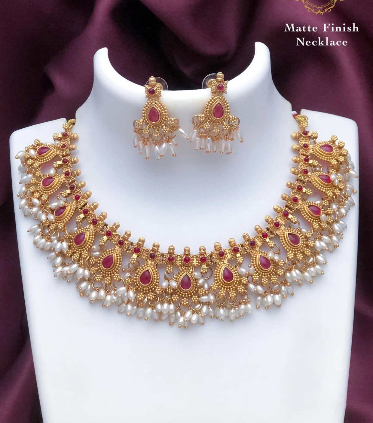 Matte Finish Necklace Set