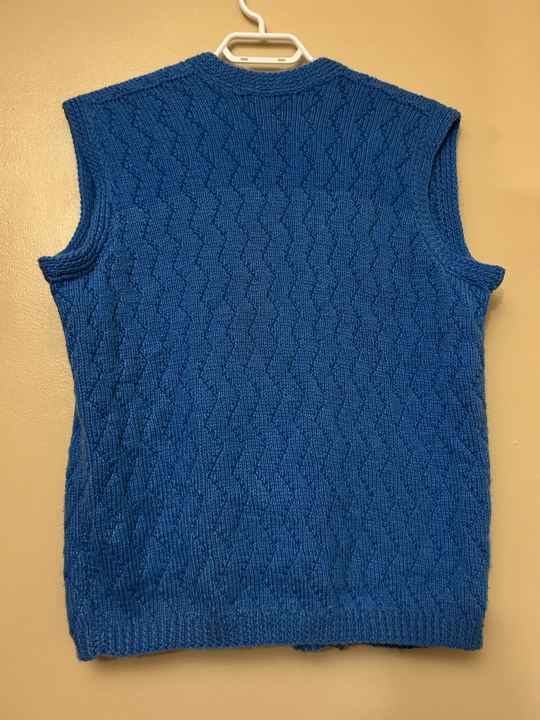 Blue Knit V-Neck Vest Large - photo 2