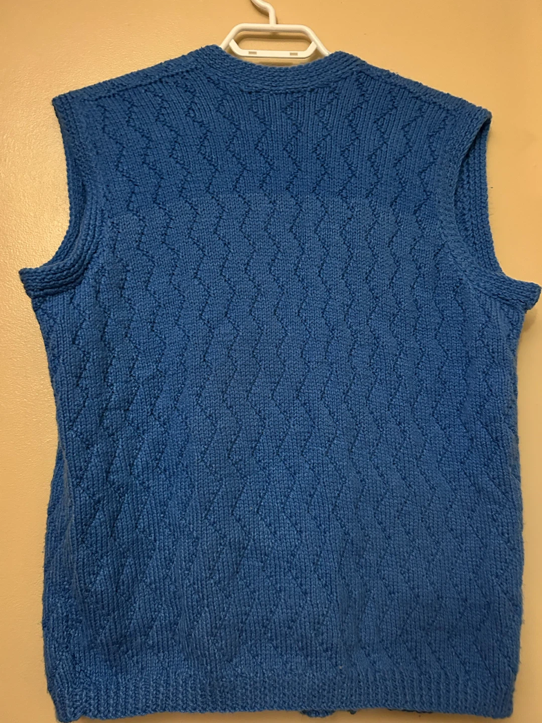 Blue Knit V-Neck Vest Large - photo 4