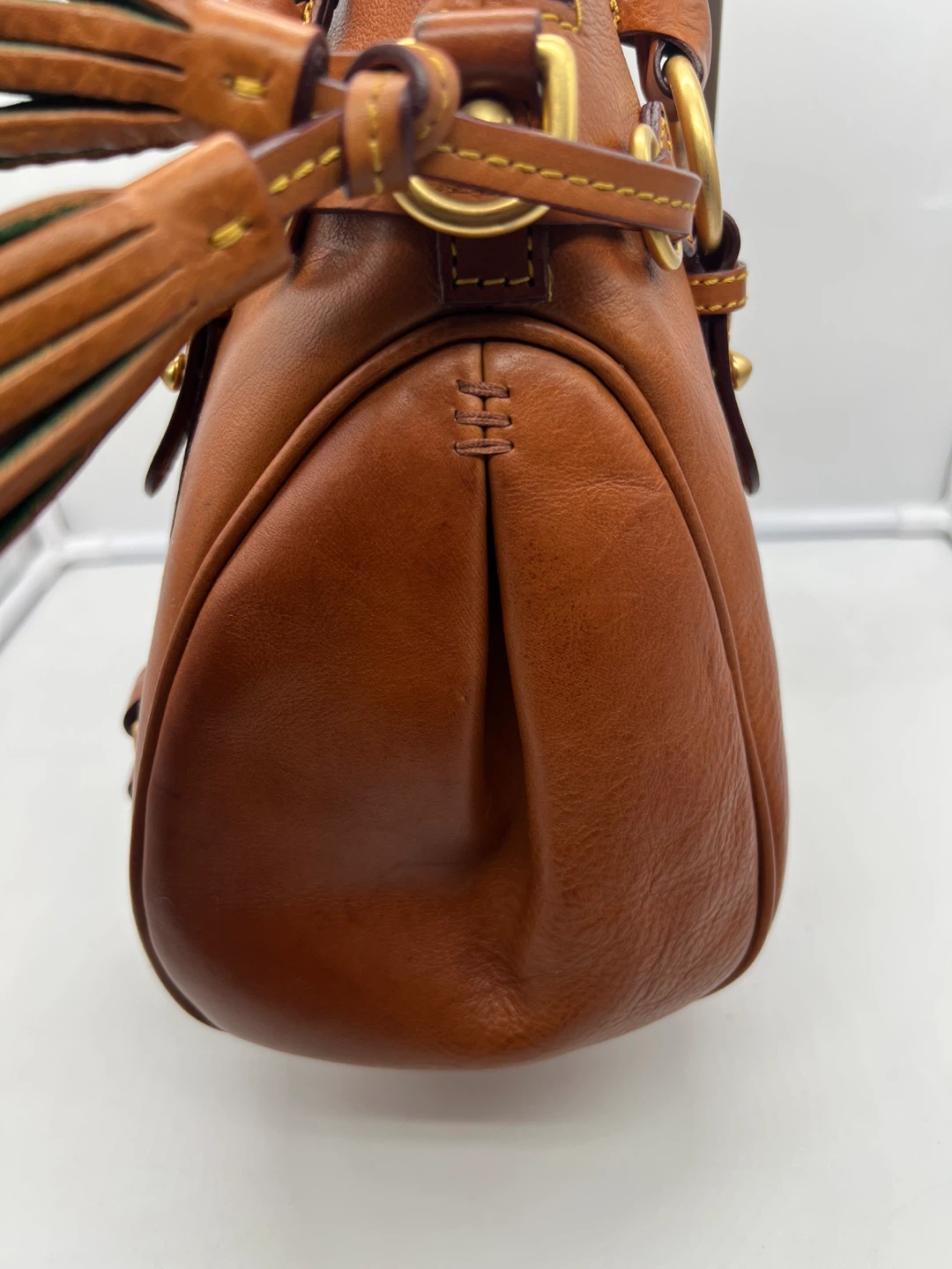Dooney & Bourke Florentine Cognac Brown Leather Satchel - photo 4