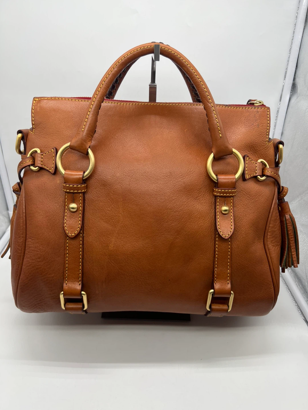 Dooney & Bourke Florentine Cognac Brown Leather Satchel - photo 5