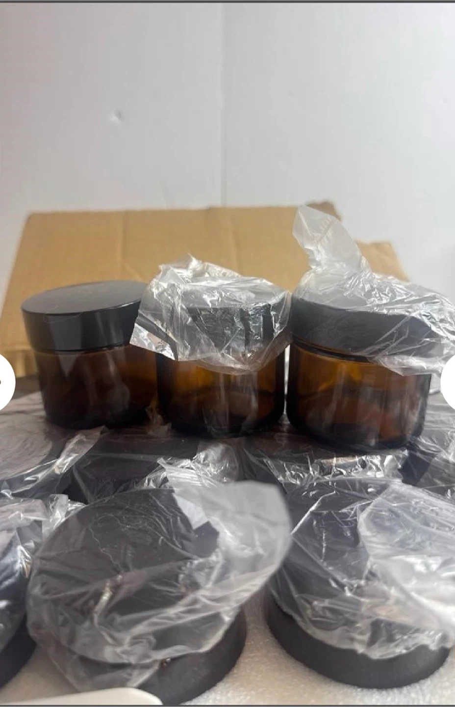 Amber Glass Cosmetic Jars - photo 2
