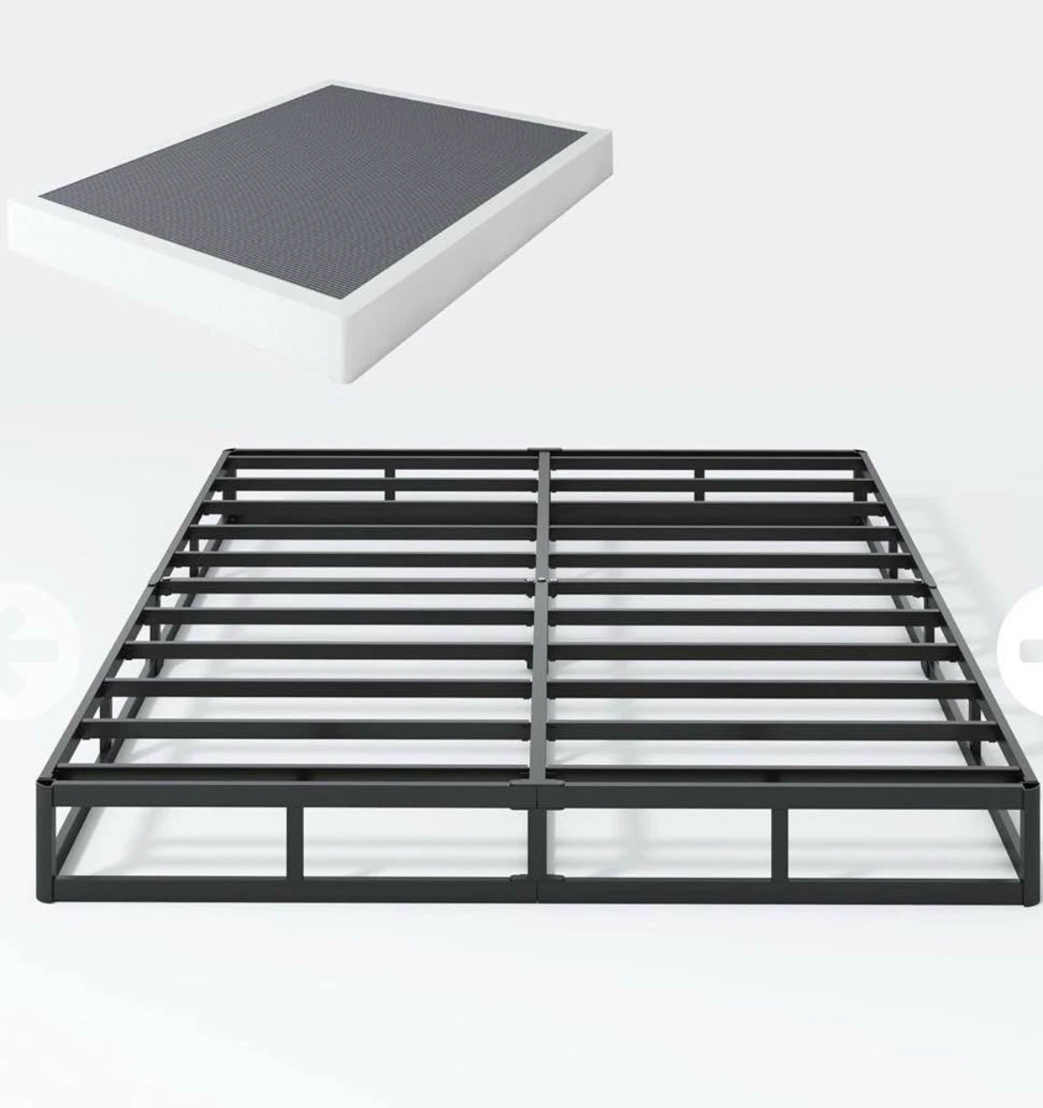 7”& 5”Queen and king Black Metal Bed Frame(delivery available