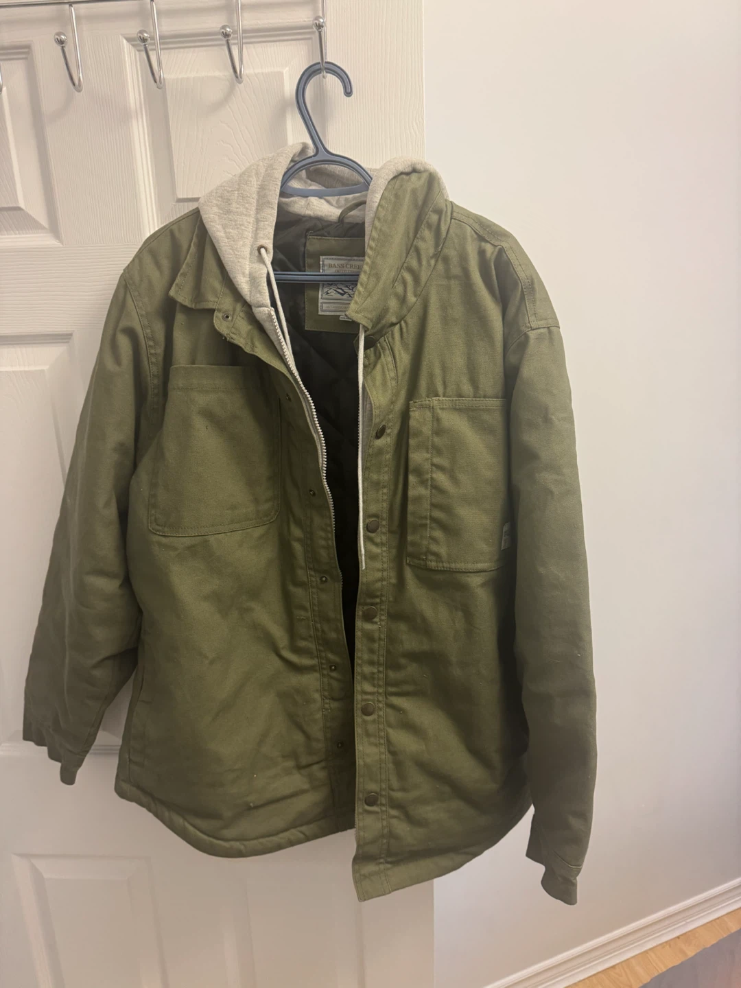 Bass Creek Outfitters Olive Green Hooded Jacket