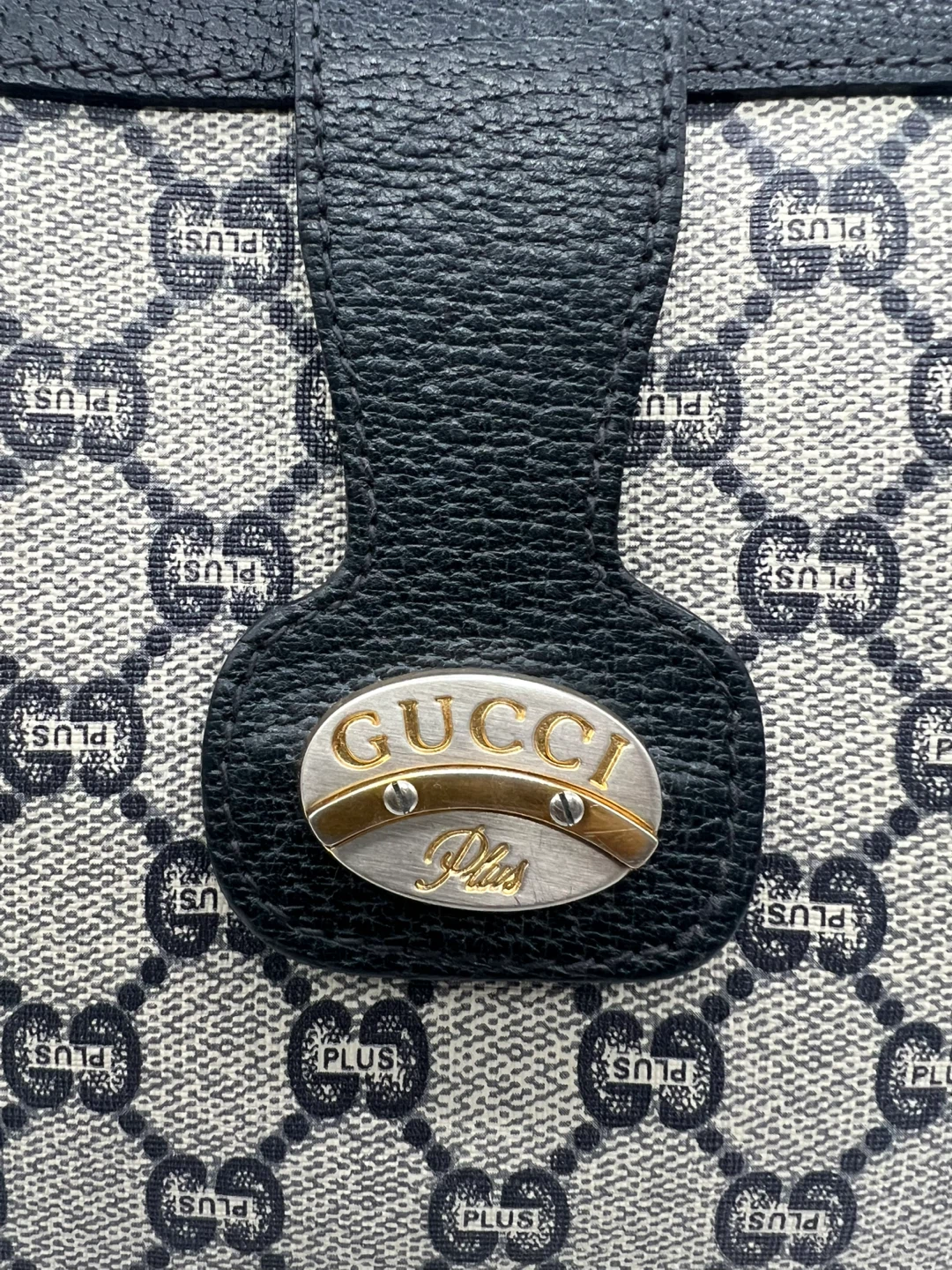 Gucci Plus Vintage Monogram Blue Coated Canvas Crossbody Bag - photo 2