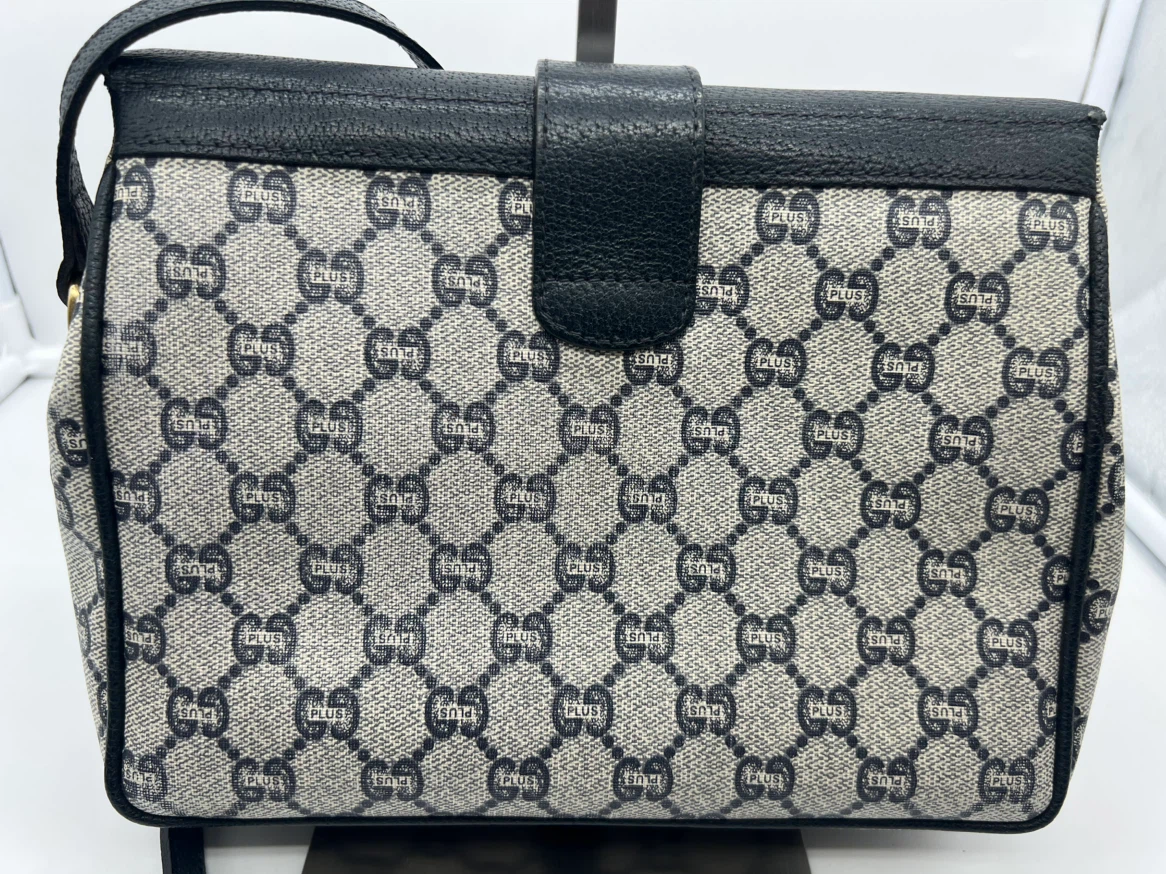 Gucci Plus Vintage Monogram Blue Coated Canvas Crossbody Bag - photo 5
